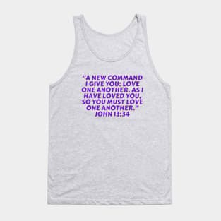 Bible Verse John 13:34 Tank Top